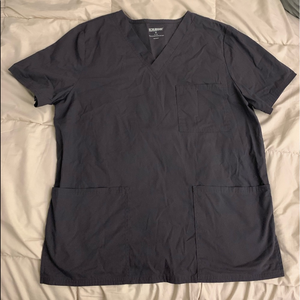 Scrubstar Gray Scrub Top Unisex NWOT